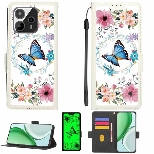 Kinetijy Case Compatible for Pretech 601G Phone Case Flip Cover [with Tempered Glass Screen Protector][RFID Blocking][Luminous Effect] LPT-LHD