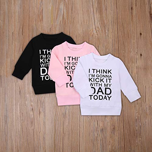 Meninos Meninas Algodão Moletons Manga comprida Cartas Estacionar Camisa superior Casual Roupas outo