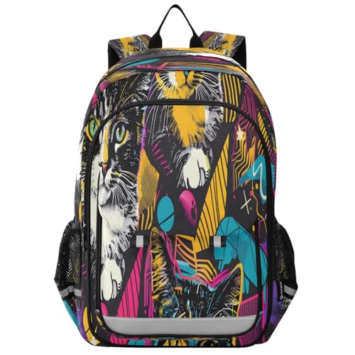 Sac à dos d'école Chats Zoomies Retro pour remplacer les cartables lourds et fragiles