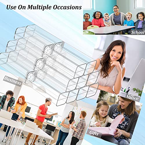 Obangong 24 Pcs Acrylic Pen Boxes Clear Ballpoint Pen Case Pencil Gift Box Pen Storage Container Single Holder Empty Bulk Case Collection Set For School Office #TOP5