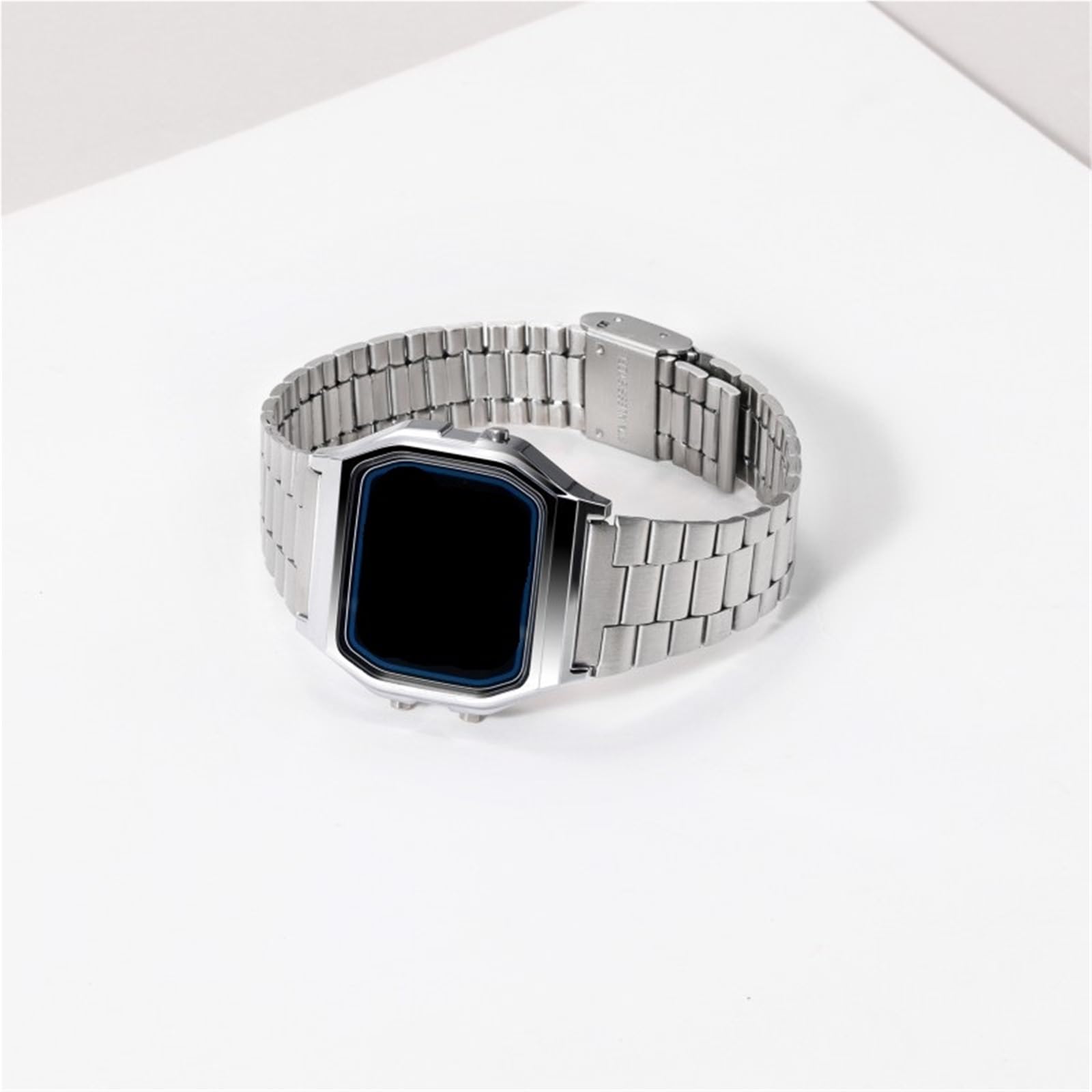 Schnellverschluss-Edelstahlarmband für Herren, Smartwatch, Metallarmband, 13 mm, 18 mm, Gold, 18 mm