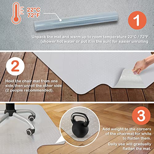 Super Deal Upgraded 48" X 36" Office Mat Chair Mat, Heavy Duty Carpets With Lip For Hardwood Floor, Rug Carpet Floor Computer Desk Low And Medium Pile Carpets #TOP1