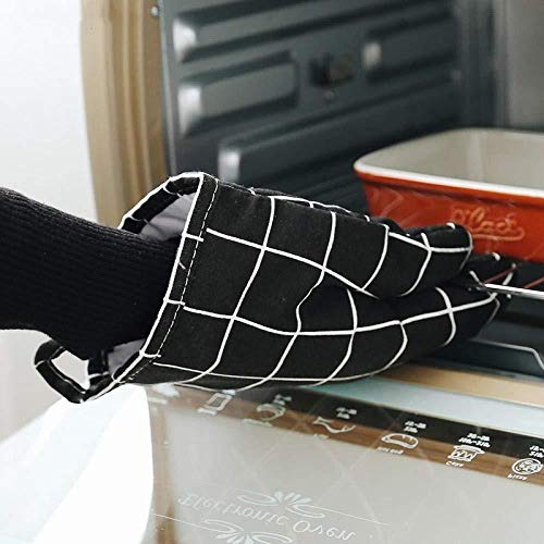 Barbecue gloves BBQ and smoking gloves Oven glove BBQ Grill Oven Mitts gloves Oven gloves anti-scalding thickening household high temperature insulation kitchen cooking bakinggloves gloves