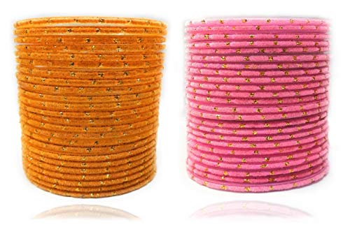Velvet & Glass Bangle Set (Pack of 48)