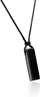 Handmade Tourmaline Crystal Necklace – Adjustable Black Rope Pendant for Spiritual Protection & Positive Energy – Black Obsidian Healing Stone for Men & Women