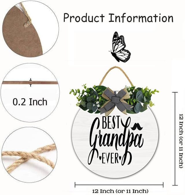 TYmall-Wooden Hanging Door Sign-Love with Wreaths