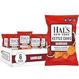 Hal's New York Kettle Cooked Gluten Free Barbeque BBQ Flavored Potato Chip Crisps, 2 Oz (Pack of 6)