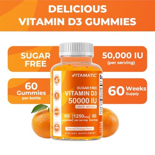 Vitamatic Vitamin D3 50,000 IU Weekly Gummies
