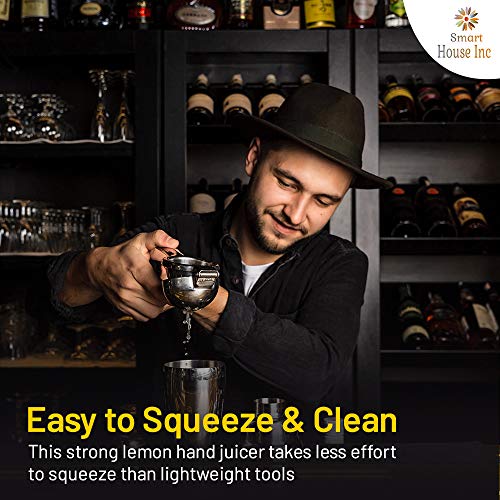 Extra-Large Stainless Steel Lemon Squeezer - Manual Fruit Juicer With Seeds And Pulp Filter - Metal Juicer Press For Juicing Lemons, Limes, Oranges, And Pomegranate #TOP6