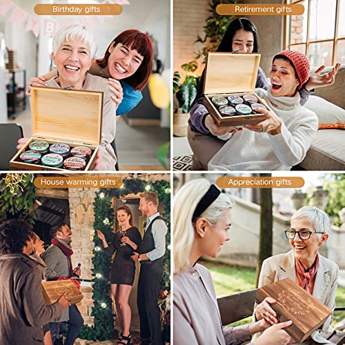 6 Pack Candle Gifts For Women,Scented Candles Gift Set,Non Toxic Vanilla Small Soy Candles,Coffee Peppermint Sandalwood Aromatherapy Unique Candle Gift For Women,Mothers Day,Valentine,Her Birthday #TOP5