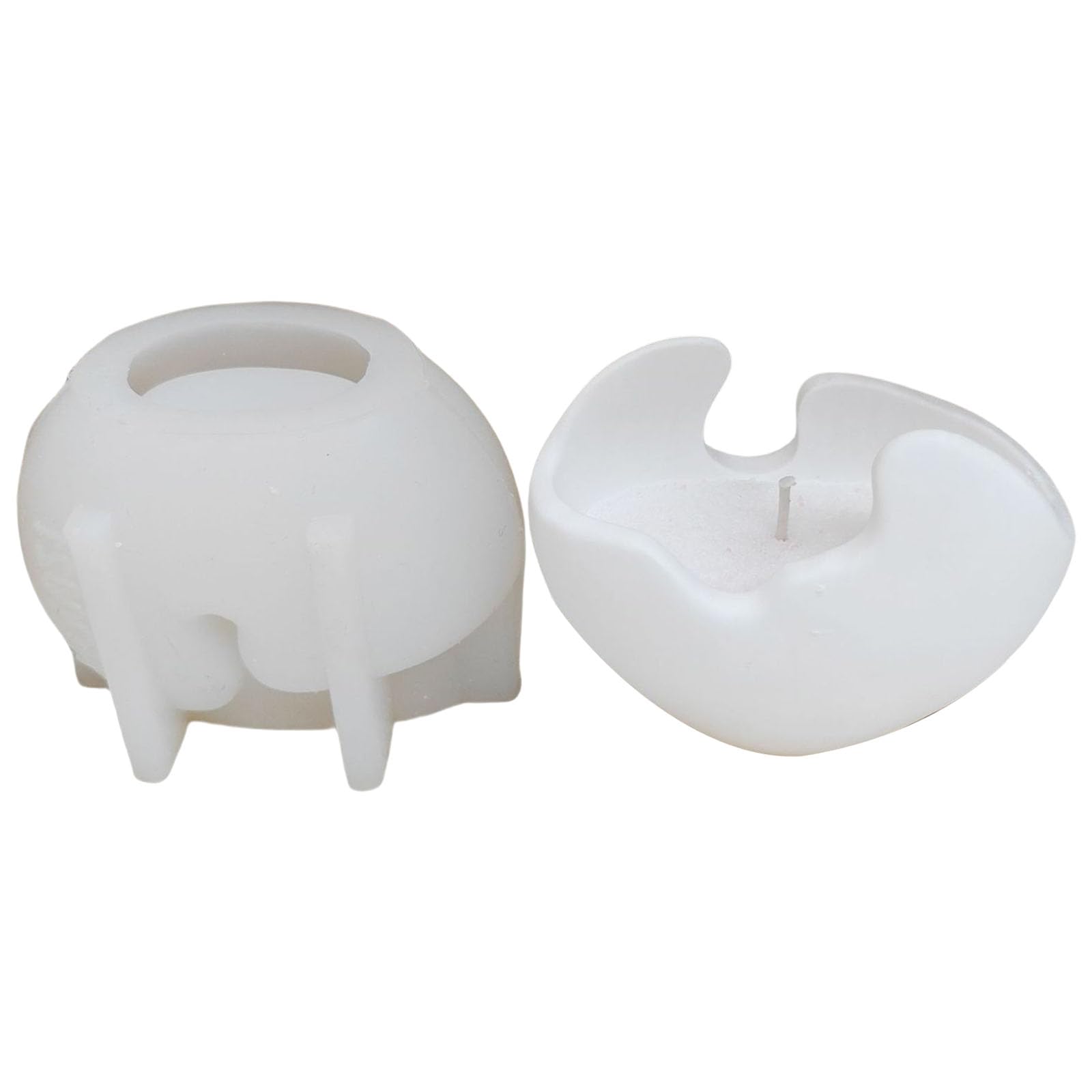 Tsophreniq Eggshell Silicone Candlestick for Epoxy Resin Tealight Holder Cup Holiday PArty Decoration Eggshell Shaped Mold