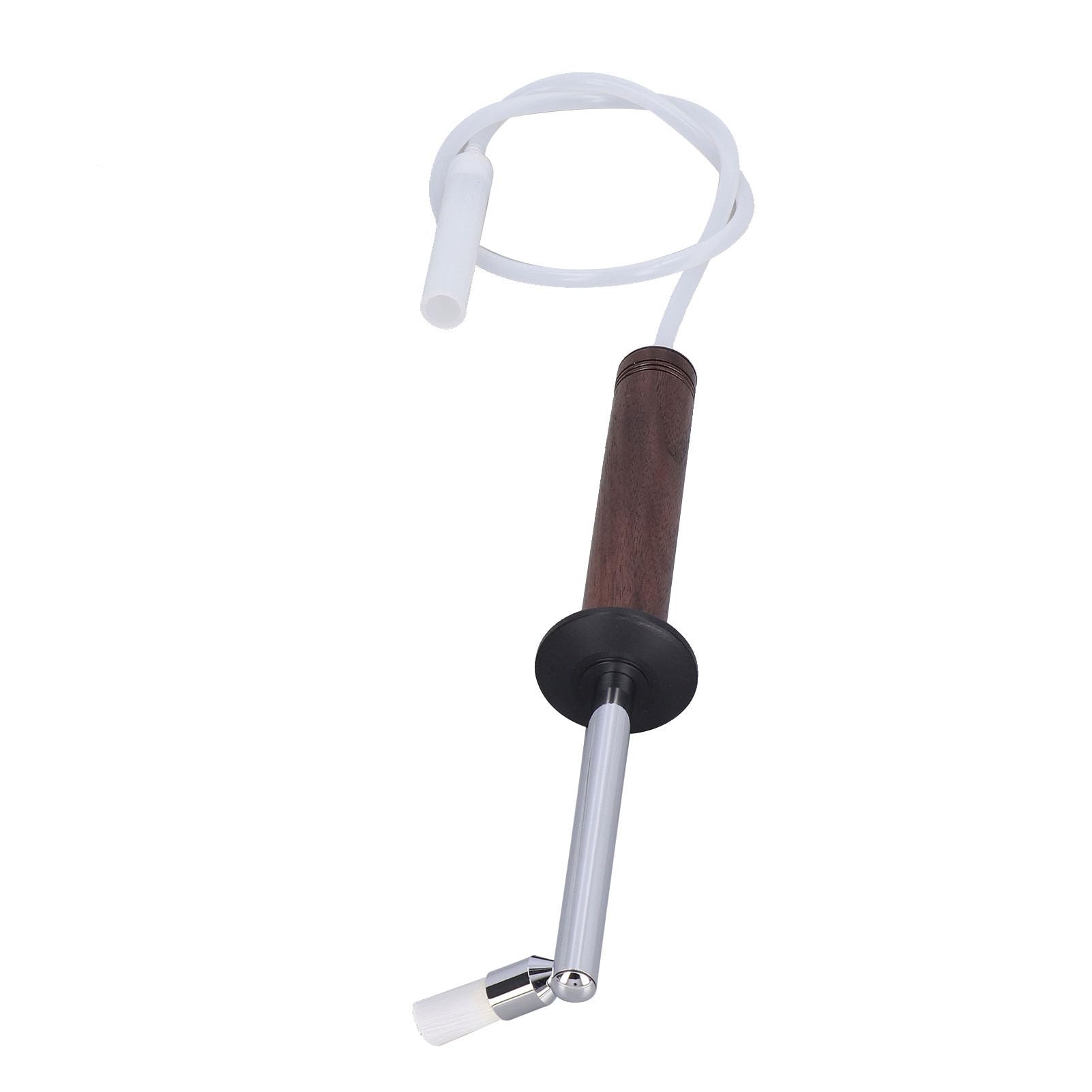 Cepillo de Limpieza para Máquina de café a con Nogal, Cabezal Nailon Desmontable y Protector Térmico para Mantenimiento, Kit Herramientas Barista