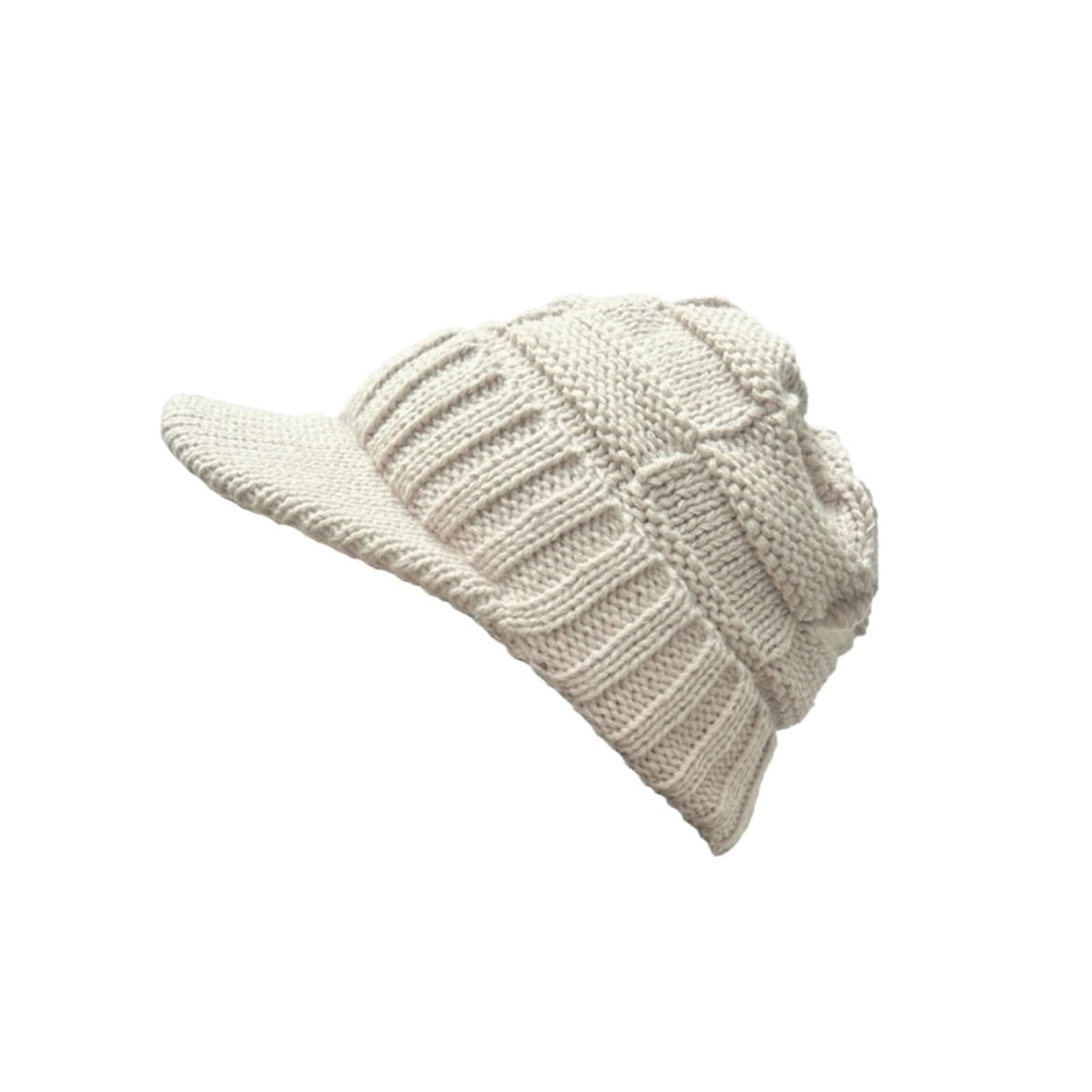 Invierno Calor Suave Gorros Gorro De Punto Holgado, Suave, Cálido, Unisex, Otoño E Invierno, Con Ala Visera Gorro Cálido para Correr