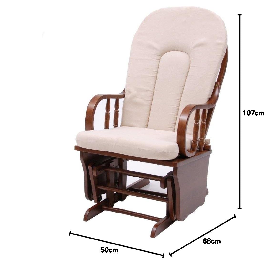Douglas Dondolo, Legno, Beige, Singolo, 68x50x107 cm