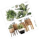 Photo Gallery sopotutu 2 fogli adesivi murali pianta in vaso decorazione parete naturale per camera studio facili da applicare e sicuri Photo Gallery sopotutu 2 fogli adesivi murali pianta in vaso decorazione parete naturale per camera studio facili da applicare e sicuri