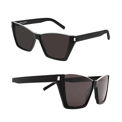 Saint Laurent SL 369 KATE Óculos de sol em forma de olho de gato com kit de óculos - Ajuste de ponte alta - Óculos de sol femininos de designer