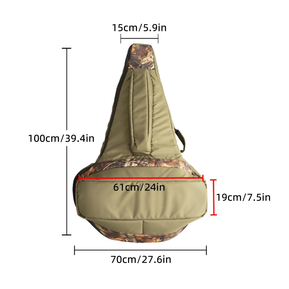 Jemora Sac de Rangement pour arbalète en Forme de T, Sac de Transport d'arc rembourré, Sac de flèche de Grande capacité