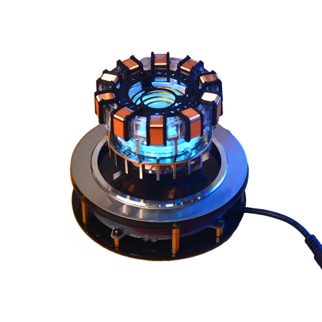 1:1 MK1 Arc Reactor, Floating Rotating LED Levitation Arc Reactor Model, Electric Arc Reactor LED Floating Arc Reactor MK1 Levitating Tech Desk Ornament -Gen 1