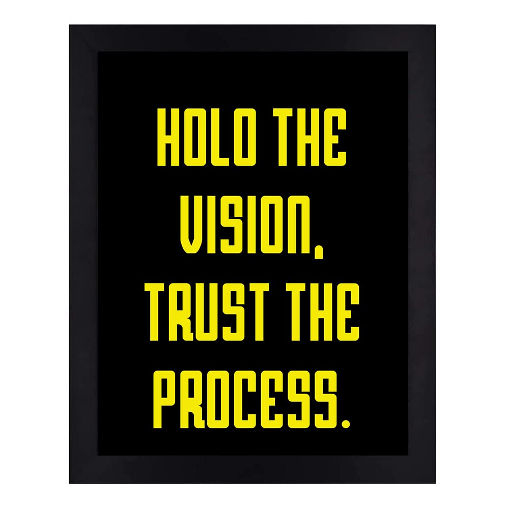 Interio Crafts Trust the Process Motivational Quote Framed Poster(Frame Included,13X10 Inch, Black)