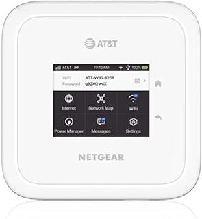 NETGEAR Nighthawk M6 5G WiFi 6 Mobile Hotspot Router (MR6110) – Blazing Fast Wireless Hotspot Router, Unlocked, Certified with AT&T and T-Mobile - White (Renewed)