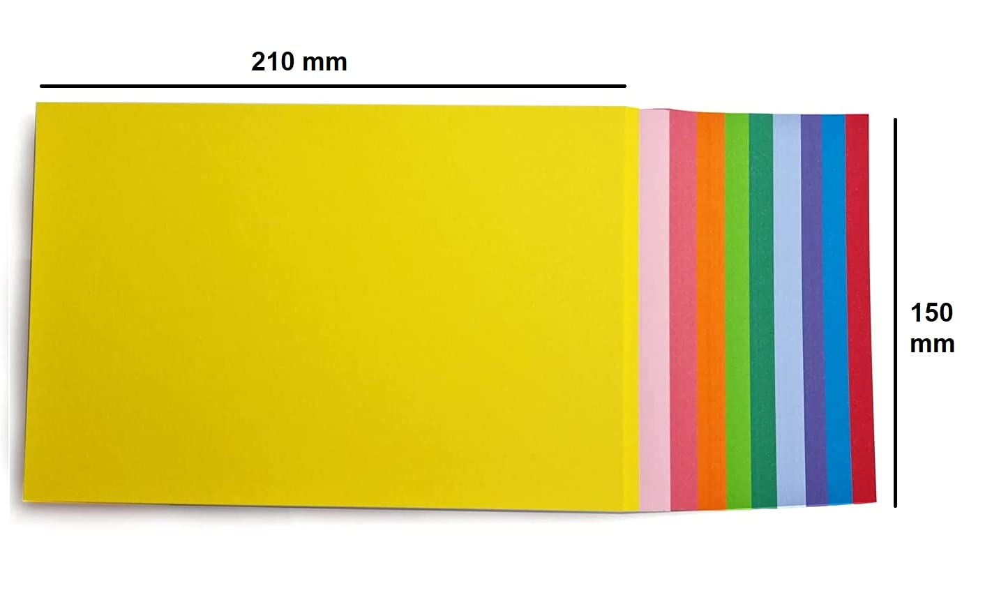 Mix Color Index Flash Cards - A5, 150 x 210 mm, Card stoke - cue Cards, Cheat Sheets, exam, Interview Preparation (A5-80 Sheets) 1