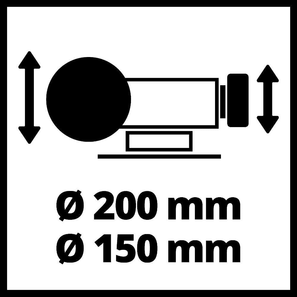 Einhell Esmeriladora en húmedo y seco TC-WD 200/150 (250 W, para amolado en húmedo y seco, modo constructivo compacto de metal, cristal protector contra chispas, incl. disco abrasivo basto+en húmedo)