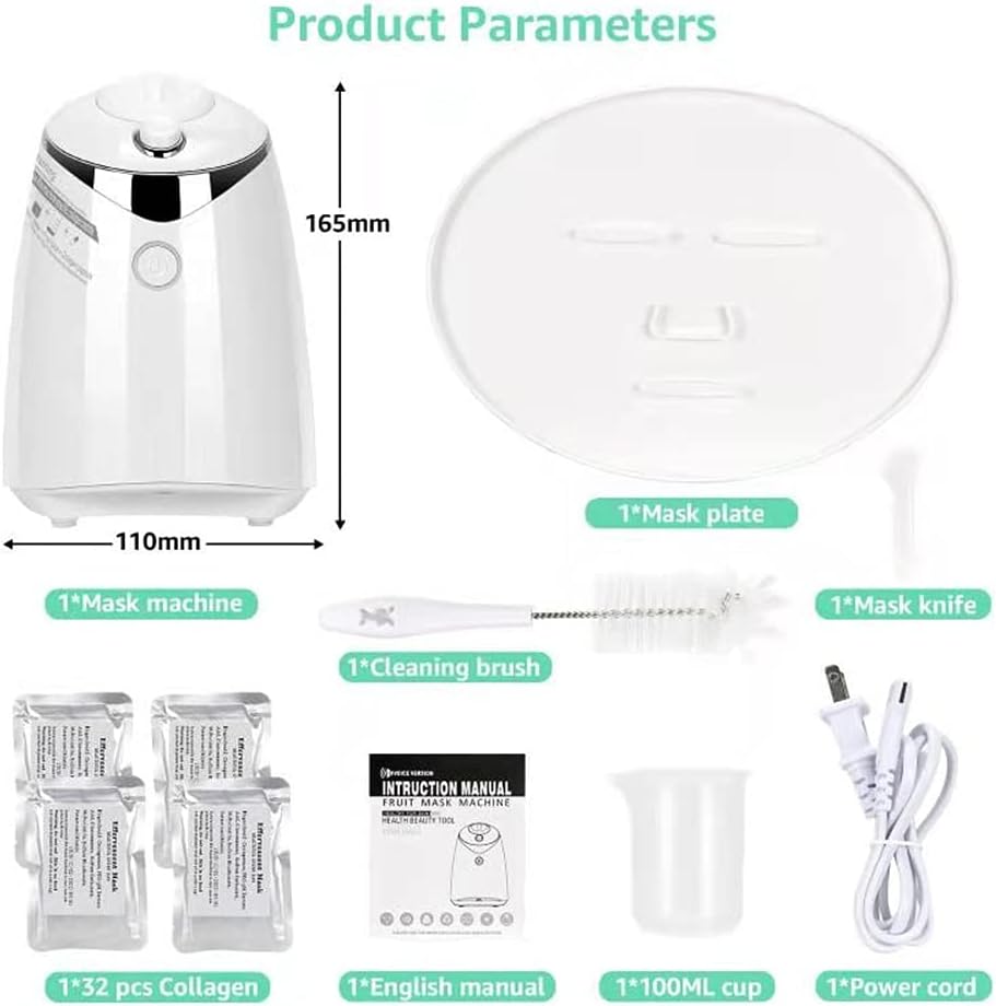 Face Mask Maker Machine, Professional DIY Face Mask Machine Automatic Vegetable Fruit Facial Mask Machine, Natural Collagen Face Cream Making Beauty Facial SPA Gifts for Women
