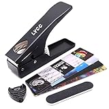 LYCC DIY guitar pick manufacturer luxury gift package, guitar pick hole puncher, guitar pick hole punch kit, with pick clip matte strip and 4 picks(black)