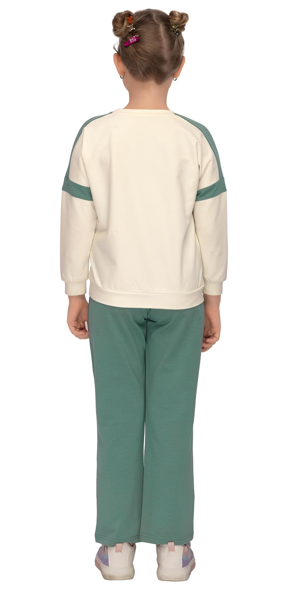 Laughing Kids White Full Sleeves Track Night Suits for Girls LK-TR-25076 (9 to 10 Years) 1