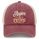 Aspire to retire Hat Trucker Hat Men Baseball Hats Birthday Gifts