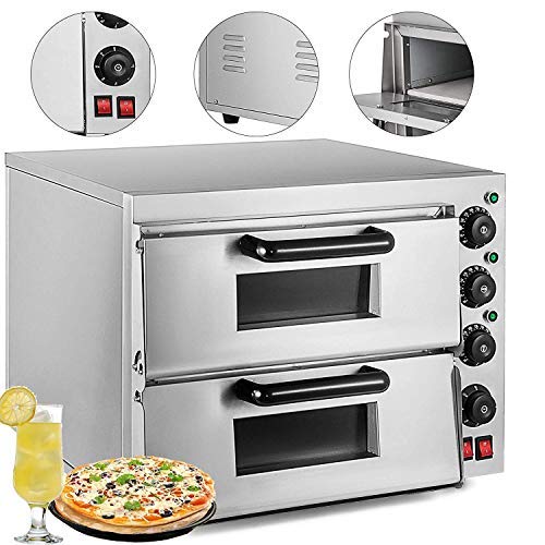 VEVOR Commercial Pizza Oven Stainless Steel Pizza Oven Countertop 110V Electric Pizza