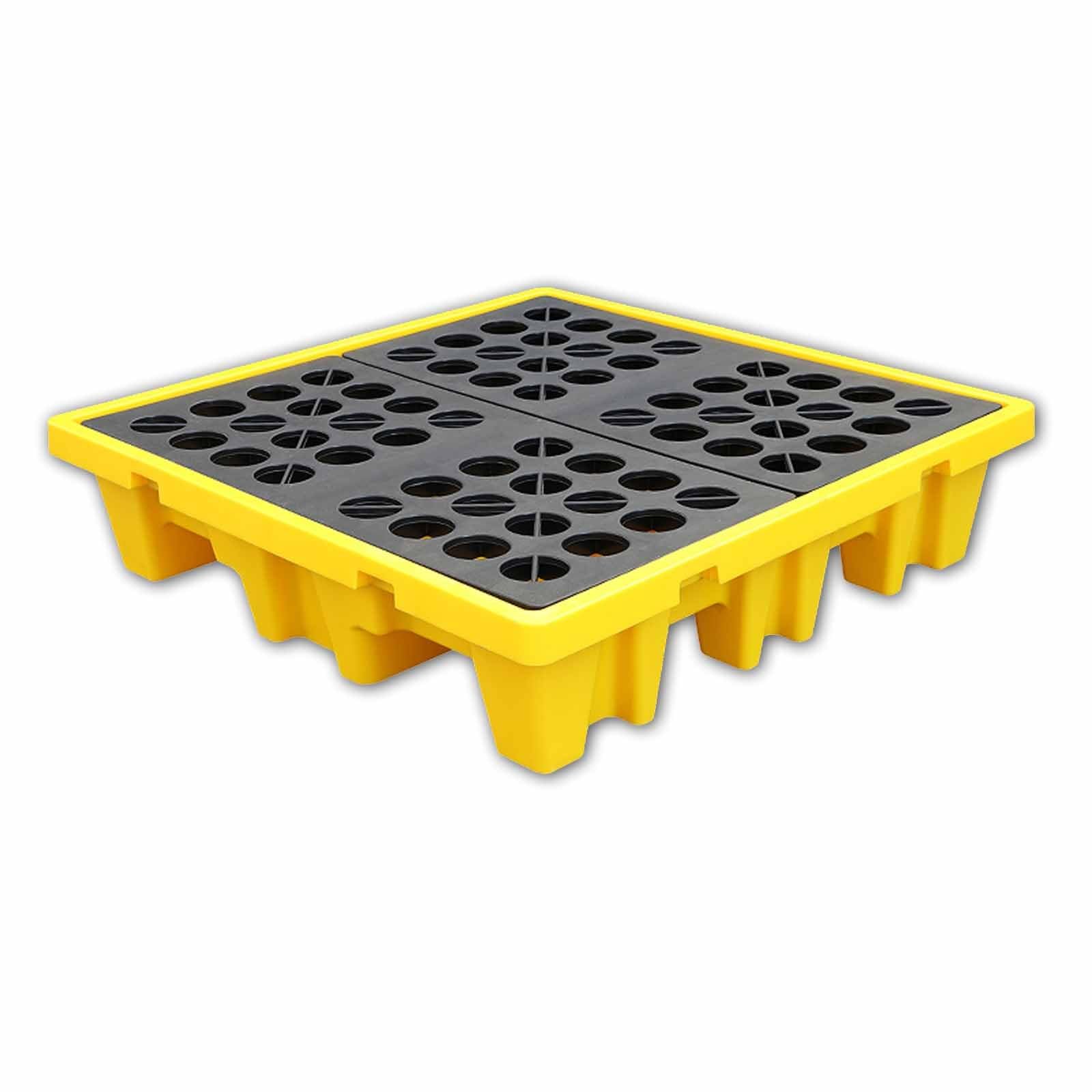 JKJZSALJ Stackable Spill Containment Platform With Drain & Grating, 2,000 Lbs Load Capacity, Modular Containment Tray For Industrial Warehouse, 120X120X10Cm,72x72x16cm