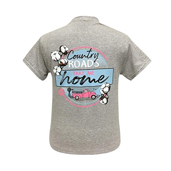 Girlie Girl Originals Country Roads Sport Grey Short Sleeve T-Shirt (X-Large)