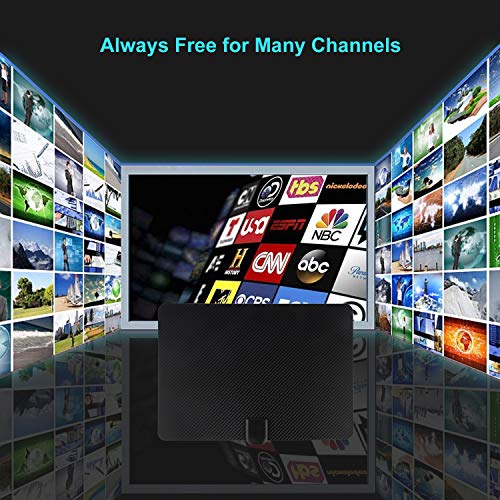 TV Antenna Indoor, Amplified HD Digital TV Antenna Long 120-150 Miles Range, Support 4K 1080P Fire TV Stick and All Old TV for Local Channels, Smart Amplifier Signal Booster and 13 Ft Coax Cable