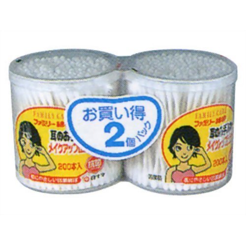 白十字 ファミリーケア FCファミリー綿棒 200本x2個