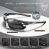 ATTCL Sunglasses For Men - Upgraded Sports Polarized Sunglasses for Cycling Driving Fishing UV Protection 7027-C1 Black UV400 CAT 3 CE - Image 4