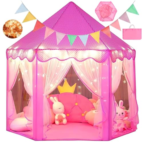 Listado y reviews de Castillo princesa Sofía al mejor precio. 34 Casa de Campaña para Niñas Castillo de Princesas - Tiendas de Campaña para Niños Plegable y Transpirable, Juego de Carpa con Banderas de Colores, Lámpara Estrella y Bolsa de...