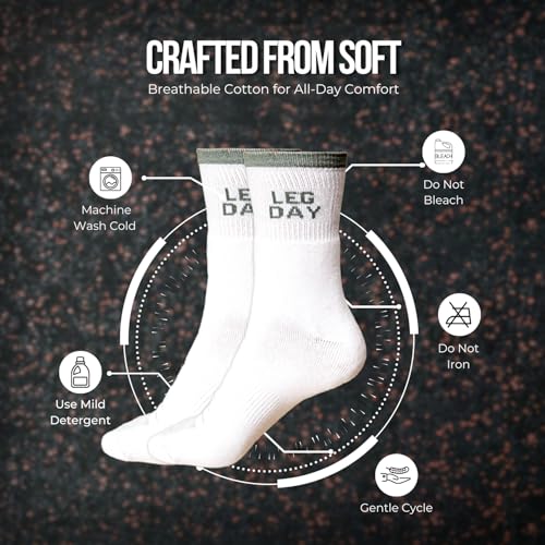 Athletic Crew Ankle Socks – 7 Pairs Cotton Men & Women Letter Print Socks for Running, Workout, Gym, Sports, Daily Wear3