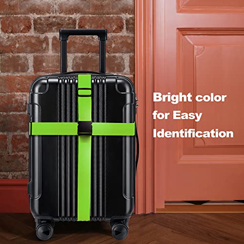 Luggage Straps For Suitcases Tsa Approved Travel Belt 4 Pack By Chelmon(Green) #TOP5