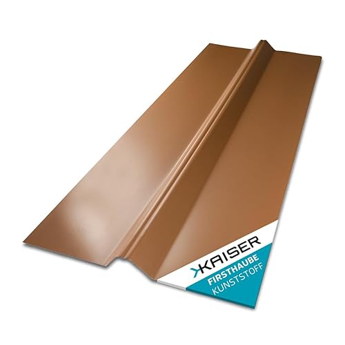 KAISER plastic® Cappa di colmo in rame, copertura in pannelli ondulati, tetto ondulato, pannelli per tetti in plastica, resistente alle intemperie, tettoia, trapezio e sinusoidale 76/18 – 37 x 98,5 cm