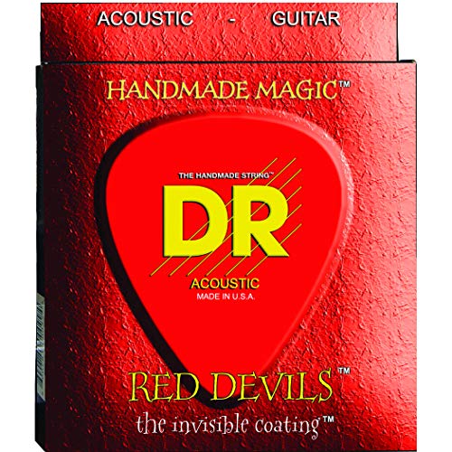 DR Strings Red Devils - Red Coated Acoustic12-54