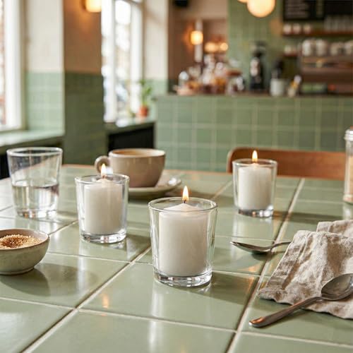 Image of Royal Imports White Votive Candles Unscented Candles for Wedding Centerpieces Pack of 144 Dripless Wax for Parties, Aromatherapy, Devotional, Home Decor, Spas & Holiday Gifts