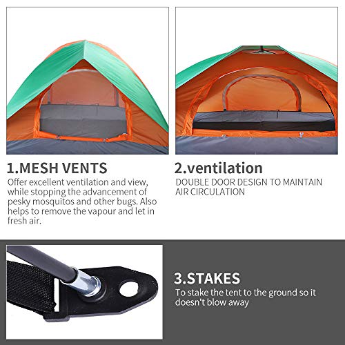 Carpa Dome para 2 Personas, Doble Puerta, Transpirable y Duradera miniatura 5