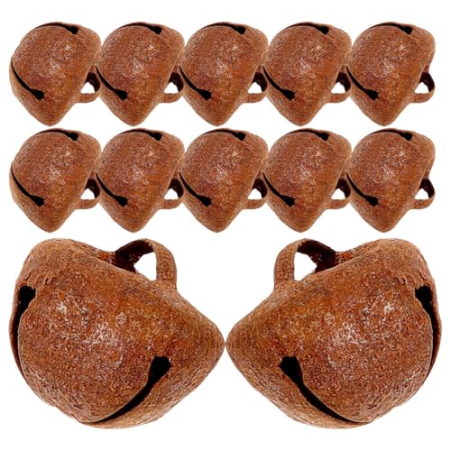 Christmas Jingle Bells for Crafting 50 Pcs Rusty Bells for Crafts 17MM Rustic Christmas Bells Vintage Rusted Metal Bells for Christmas Holiday DIY Home Crafts Decoration