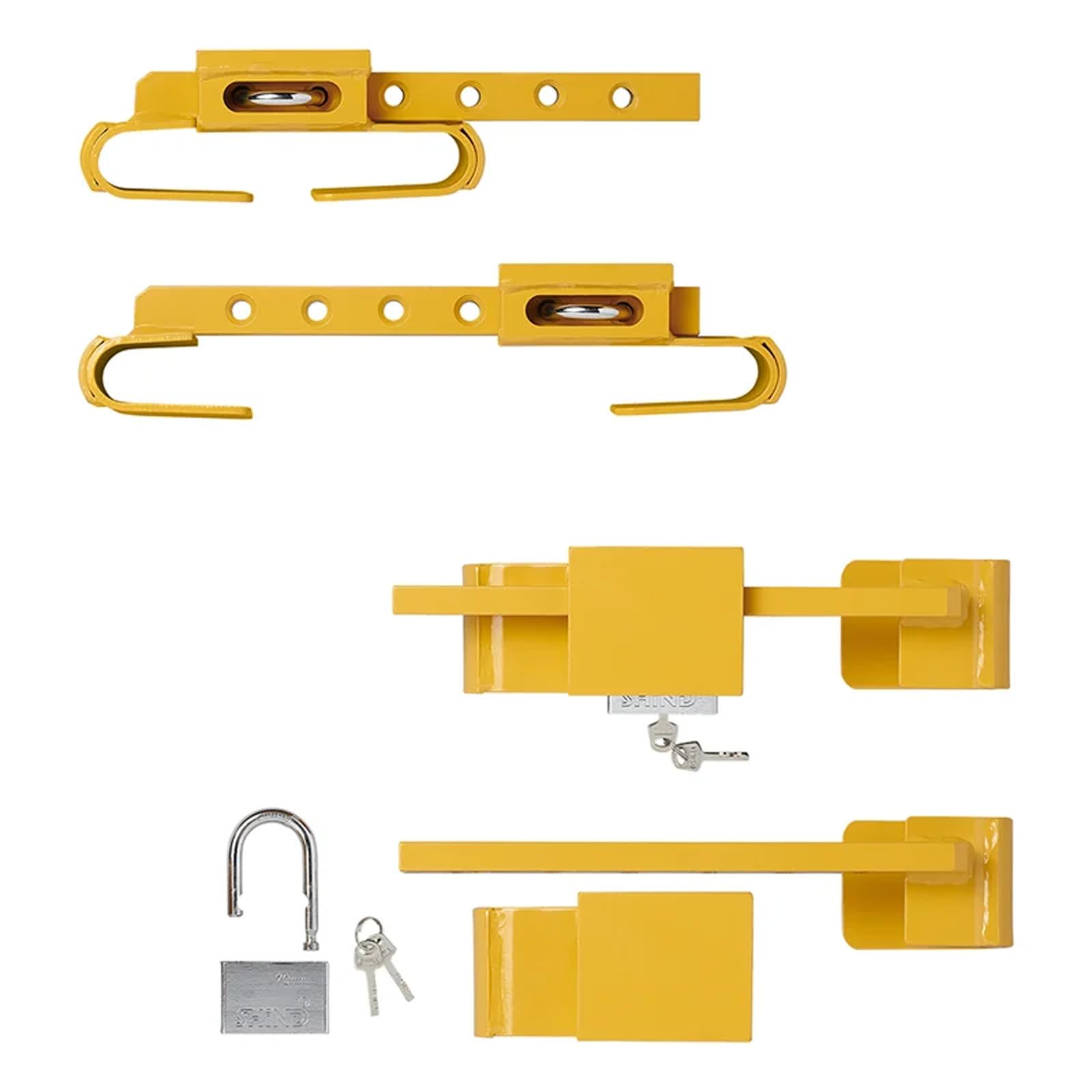 Cerradura para contenedores, acero endurecido, resistente, 23-42 cm, cerradura de cilindro de seguridad, antirrobo