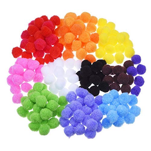 ANG Round Shaped Mixed Color Felt Ball Pom Pom for DIY Sewing Crafts Jewelry Making - Multicolor (4mm, 100) 3