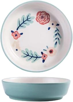 Creative hand-painted ceramic soup plate home round salad plate-w