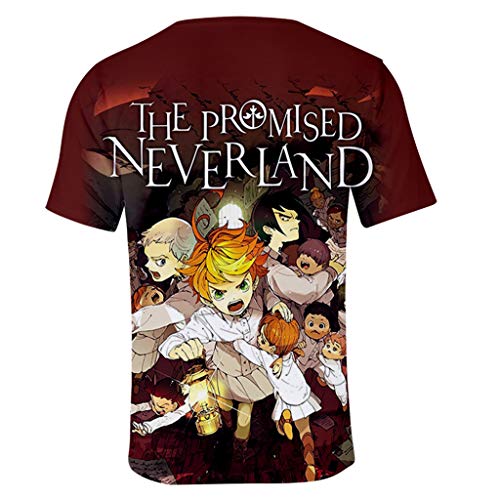 Nova camiseta 3D The Promised Neverland masculina feminina pulôver camisetas Emma Norman Ray Cosplay