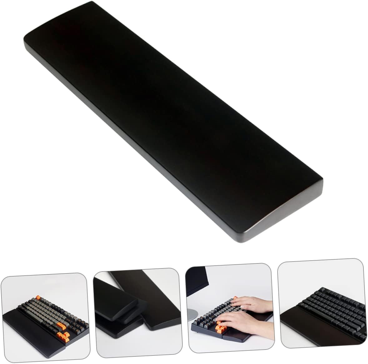 Memory Keyboard Wrist Rest Wooden Keyboard Mat 440mm Hand Wrist Rest Pad for Computer