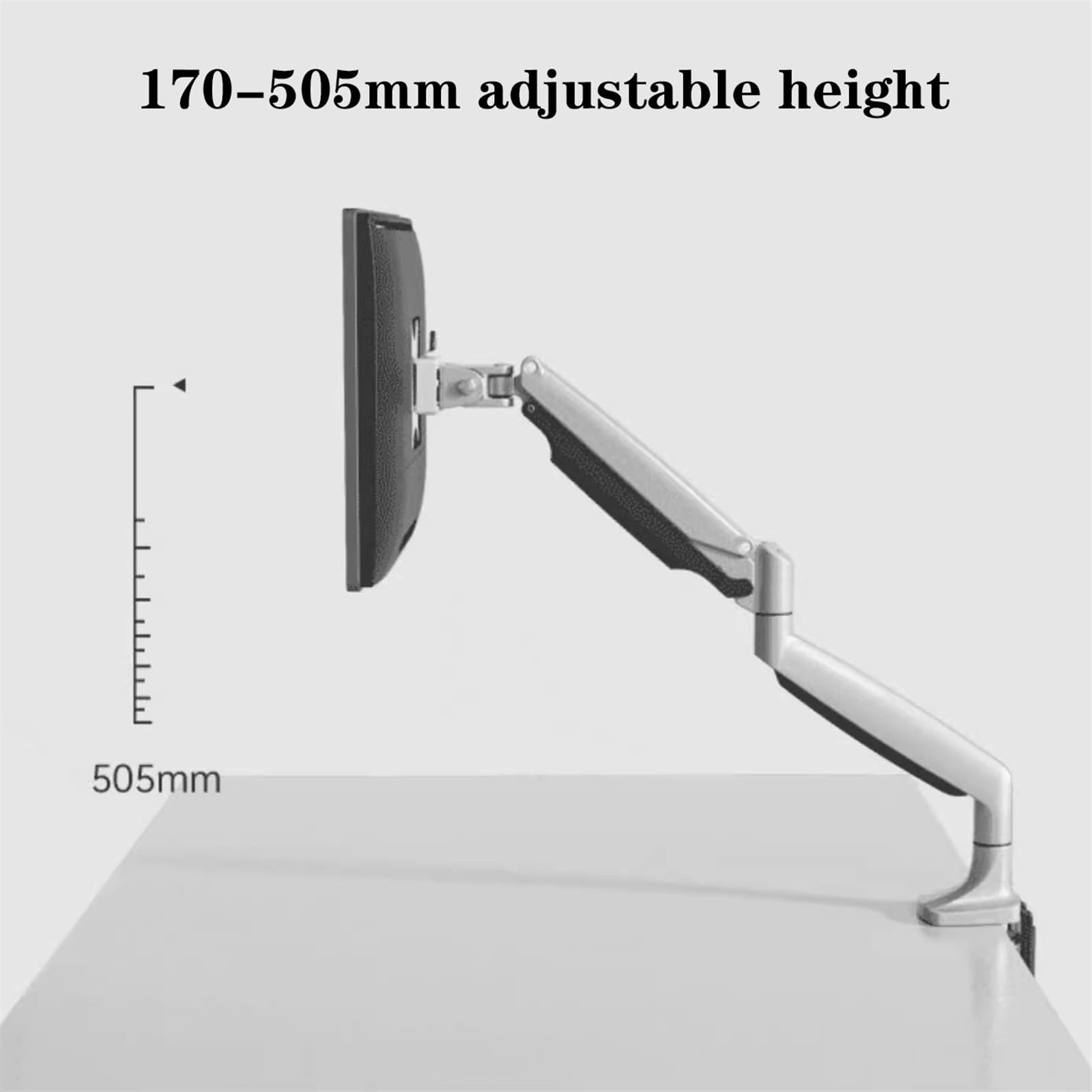 Supporto da scrivania per monitor Supporto da scrivania for doppio monitor for schermo massimo da 32 pollici, 19,8 libbre, braccio for monitor in alluminio con molla a gas regolabile con VESA 75/100 m